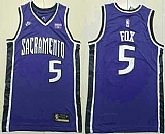 Men's Sacramento Kings #5 DeAaron Fox Purple 2024 City Edition Swingman Sponsor Stitched Jersey,baseball caps,new era cap wholesale,wholesale hats